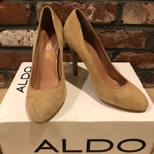 Aldo Nude Suede Pumps